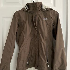 NorthFace brown HyVent raincoat/windbreaker